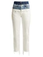 Natasha Zinko Tripple Waistband Slim-fit Cotton Jeans
