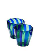Matchesfashion.com Campbell-rey - Rosanna Murano Striped Glasses - Green Multi