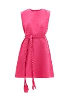 Ladies Beachwear Belize - Pandora Buttoned Linen Mini Dress - Womens - Pink