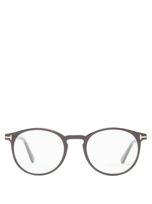Matchesfashion.com Tom Ford Eyewear - Round Acetate Glasses - Mens - Black