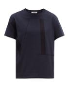 Matchesfashion.com Valentino - Logo Print Cotton Jersey T Shirt - Mens - Navy
