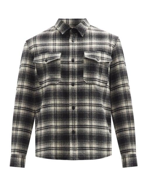 A.p.c. - Leo Plaid Flannel Shirt - Mens - Black White