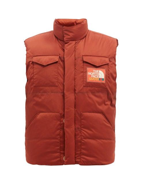 Gucci - X The North Face Padded Ripstop Gilet - Mens - Brown