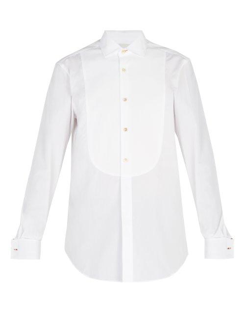 Matchesfashion.com Paul Smith - Double Cuff Curved Bib Cotton Evening Shirt - Mens - White