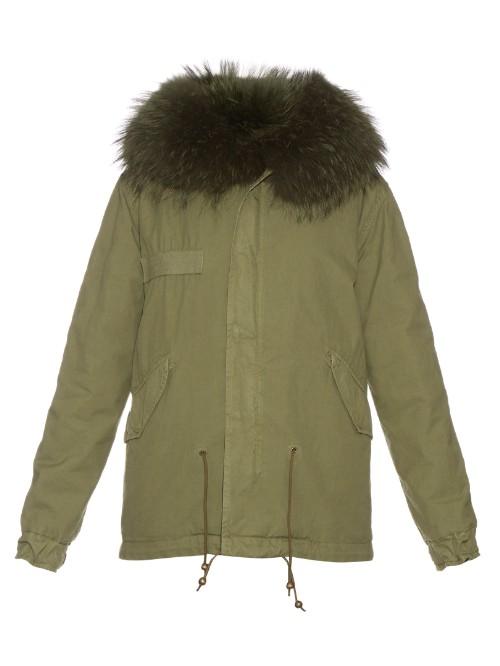 Mr & Mrs Italy Fur-lined Canvas Mini Parka