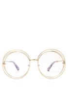 Matchesfashion.com Chlo - Carlina Round-frame Glasses - Womens - Gold