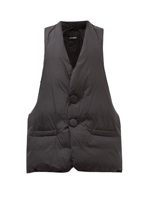 Raf Simons - Oversized Nylon Down Gilet - Mens - Black