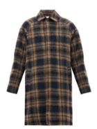 Matchesfashion.com Hope - Solid Single Breasted Checked Wool Blend Coat - Mens - Yellow Multi