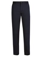 Matchesfashion.com Burberry - Slim Leg Cotton Chino Trousers - Mens - Navy