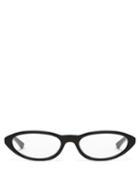 Matchesfashion.com Balenciaga - Oval Frame Acetate Glasses - Womens - Black
