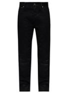 Balenciaga - Logo-embroidered Straight-leg Jeans - Womens - Black