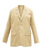 Petar Petrov - Issa Cotton-blend Gabardine Tailored Jacket - Womens - Light Beige