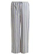 Matchesfashion.com Max Mara Beachwear - Terry Trousers - Womens - Blue Stripe