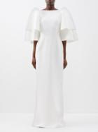 Roksanda - Akilah Tiered-sleeve Back-slit Gown - Womens - Ivory