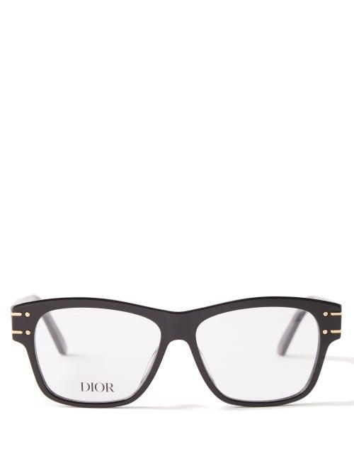 Dior - Diorsignature S1i Rectangle Acetate Glasses - Womens - Black