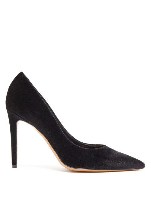 Matchesfashion.com Alexandre Vauthier - Tilly Point Toe Velvet Pumps - Womens - Black