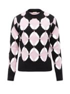 Matchesfashion.com Stefan Cooke - Slashed Cutout-wool Sweater - Mens - Black Pink