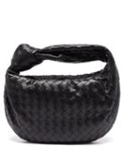 Bottega Veneta - Jodie Medium Intrecciato Leather Clutch Bag - Womens - Black