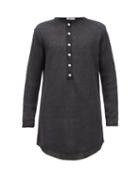 Matchesfashion.com Inis Mein - Half-buttoned Linen Tunic - Mens - Grey