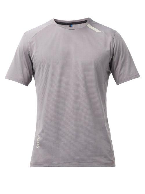 Matchesfashion.com Soar - Tech-t 2.5 Mesh-jersey T-shirt - Mens - Dark Grey