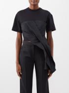 Alexander Mcqueen - Asymmetric-hem Cotton-jersey T-shirt - Womens - Black