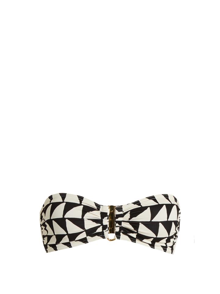 Kalmar Zigzag-print Bandeau Bikini Top
