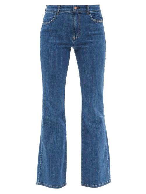 Ladies Rtw See By Chlo - Rainbow-pocket Flared-leg Jeans - Womens - Denim