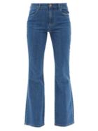 Ladies Rtw See By Chlo - Rainbow-pocket Flared-leg Jeans - Womens - Denim