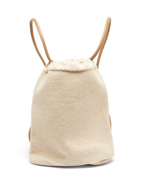 Matchesfashion.com Lauren Manoogian - Oval Hand-crocheted Cotton-blend Backpack - Womens - Cream
