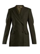 Matchesfashion.com Joseph - Moore Double Breasted Herringbone Jacket - Womens - Dark Green