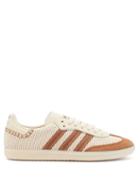 Matchesfashion.com Adidas X Wales Bonner - Sl72 Woven Cotton And Leather Trainers - Womens - Tan White