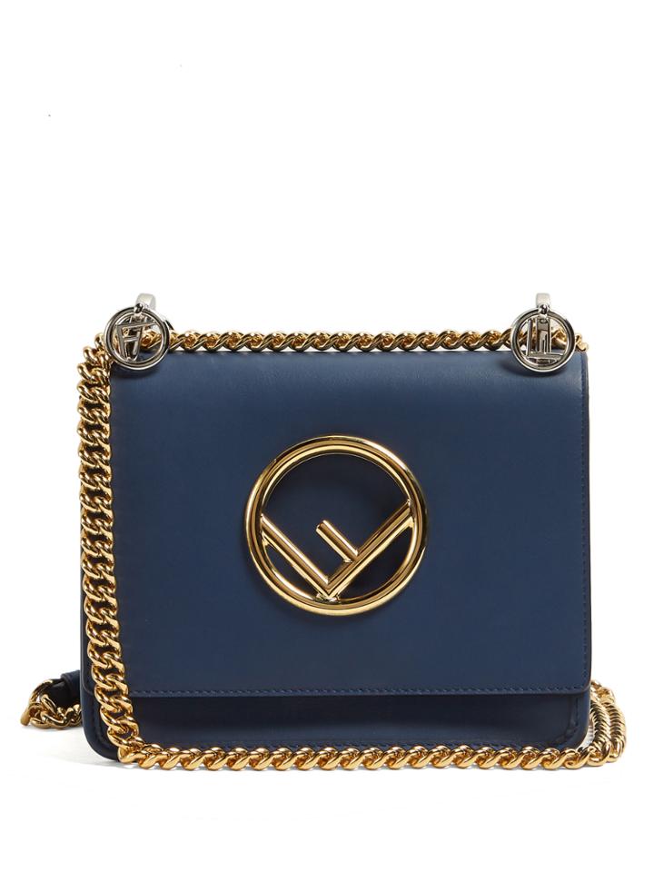 Fendi Kan I Logo Small Leather Cross-body Bag
