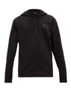 Matchesfashion.com Y-3 - Hooded Logo Cotton Jersey Sweatshirt - Mens - Black