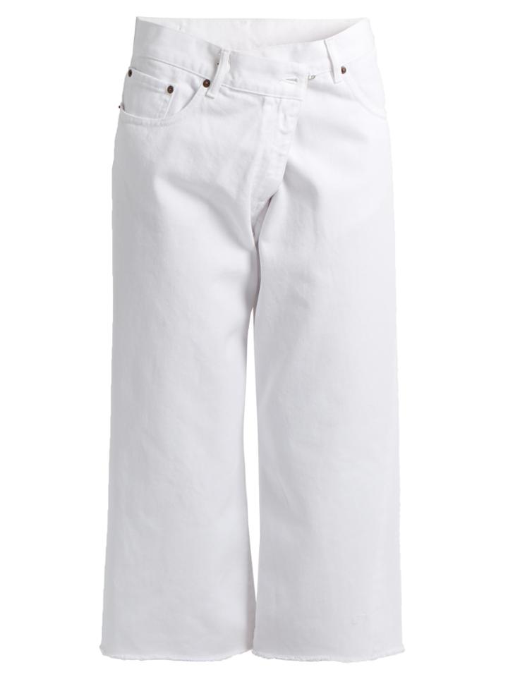 Mm6 By Maison Margiela Cropped Boyfriend Jeans