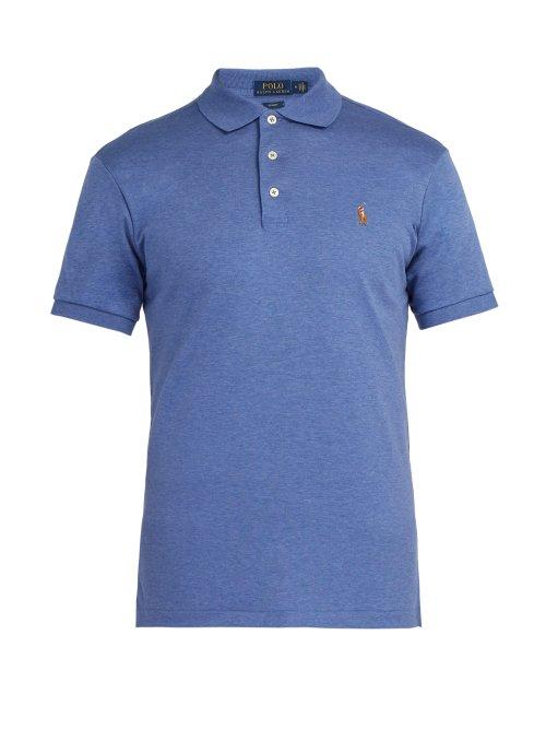 Matchesfashion.com Polo Ralph Lauren - Slim Fit Cotton Polo Shirt - Mens - Blue