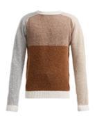 Matchesfashion.com Howlin' - Colour-block Wool Sweater - Mens - Brown Multi