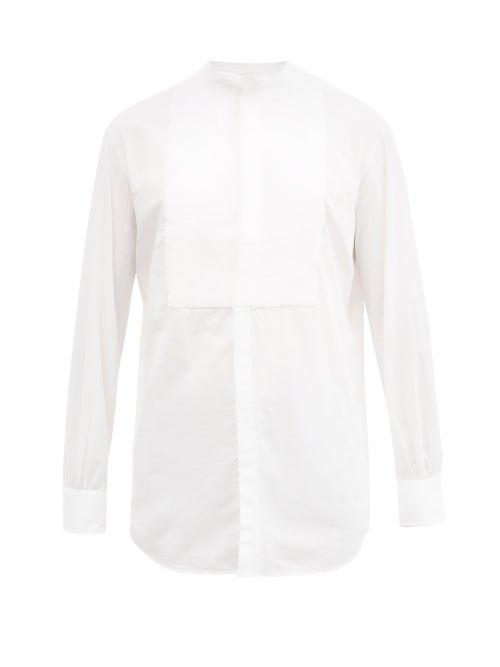 Matchesfashion.com Bourrienne Paris X - Heritage Square-bib Cotton-blend Shirt - Mens - White