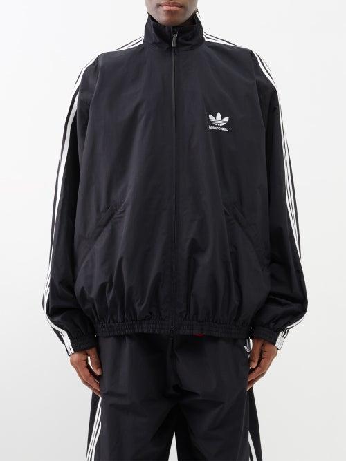 Balenciaga - Trefoil Oversized Shell Jacket - Mens - Black White