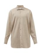 Ludovic De Saint Sernin - Oversized Wool Shirt - Mens - Beige