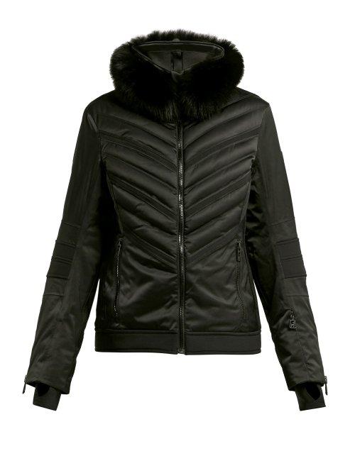Matchesfashion.com Toni Sailer - Mila Fur Trimmed Quilted Ski Jacket - Womens - Dark Green
