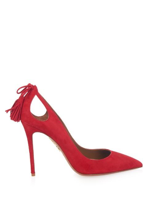 Aquazzura Forever Marilyn Suede Pumps