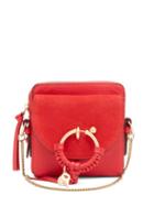 Matchesfashion.com See By Chlo - Joan Square Leather And Suede Cross-body Bag - Womens - Red