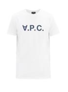Matchesfashion.com A.p.c. - Vpc Logo-print Cotton-jersey T-shirt - Mens - White