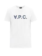Matchesfashion.com A.p.c. - Vpc Logo-print Cotton-jersey T-shirt - Mens - White