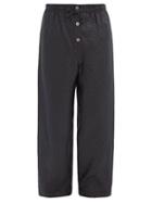 Matchesfashion.com Maison Margiela - Printed Silk Trousers - Mens - Navy
