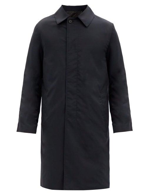 Matchesfashion.com The Row - Toby Wool-blend Twill Overcoat - Mens - Navy