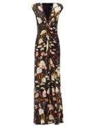 Matchesfashion.com Etro - Pothia Twist-front Leaf-print Jersey Dress - Womens - Black Multi