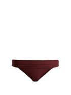 Matchesfashion.com Heidi Klein - Monaco Foldover Bikini Briefs - Womens - Burgundy