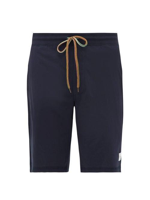 Matchesfashion.com Paul Smith - Striped Drawstring Cotton Jersey Pyjama Shorts - Mens - Navy