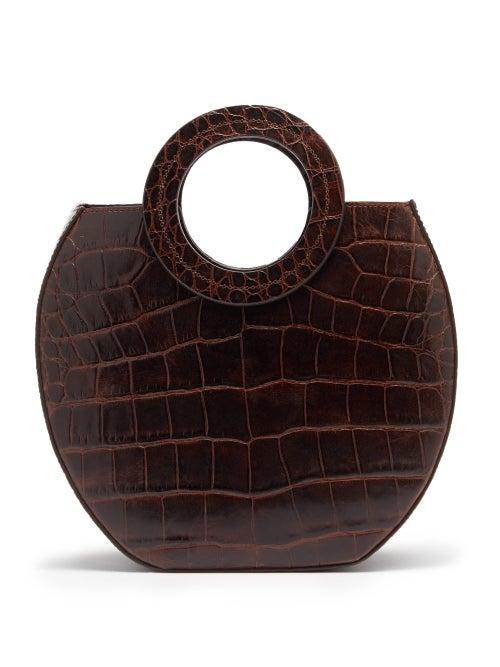 Matchesfashion.com Staud - Frida Crocodile Effect Leather Tote Bag - Womens - Brown